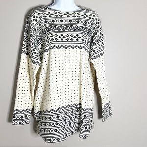 L.L. Bean made in Italy fair Isle wool sweater size large